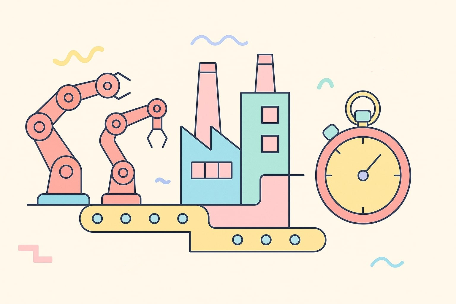 AI analyzing manufacturing workflow